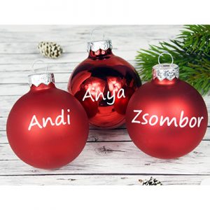 Egyedi karácsonyi gömb